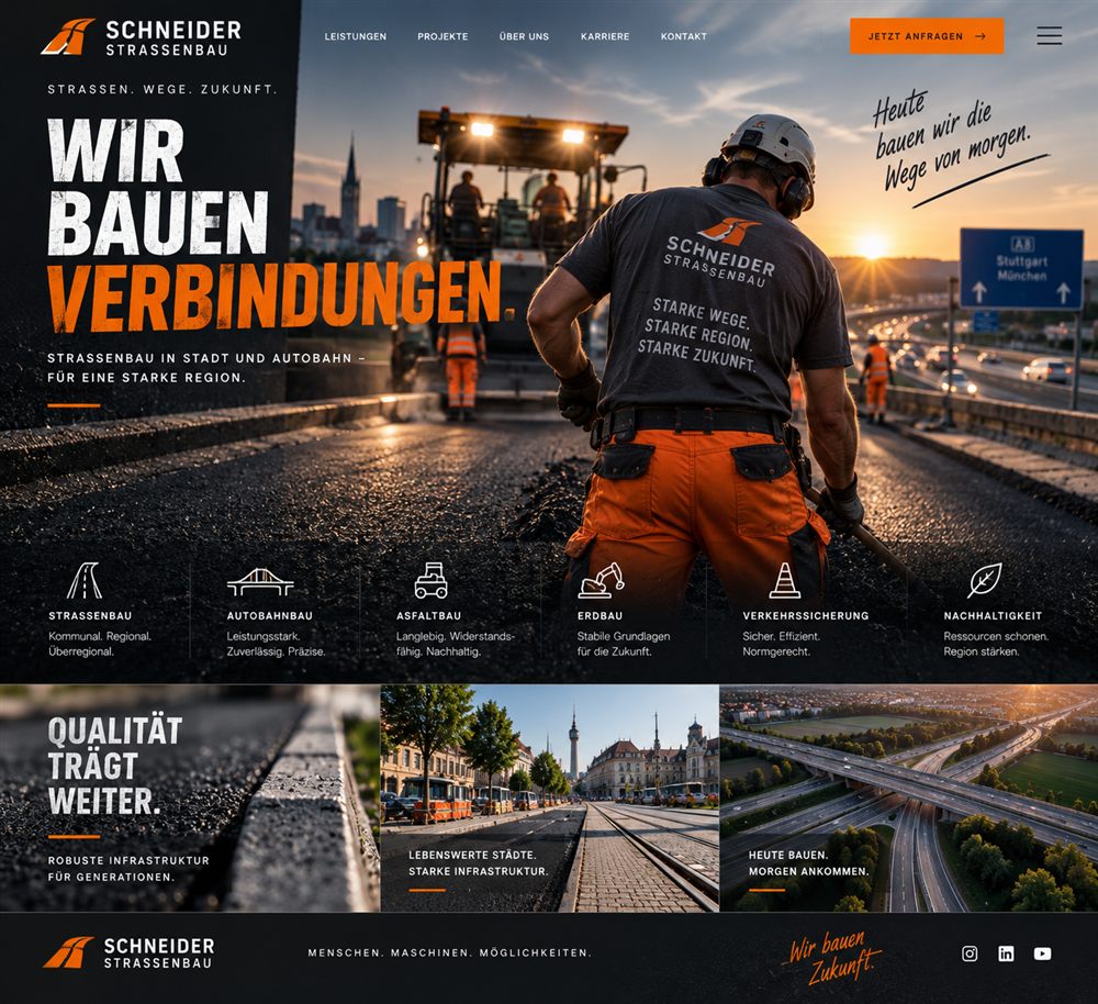 Straßenbau: Wir bauen Verbindungen